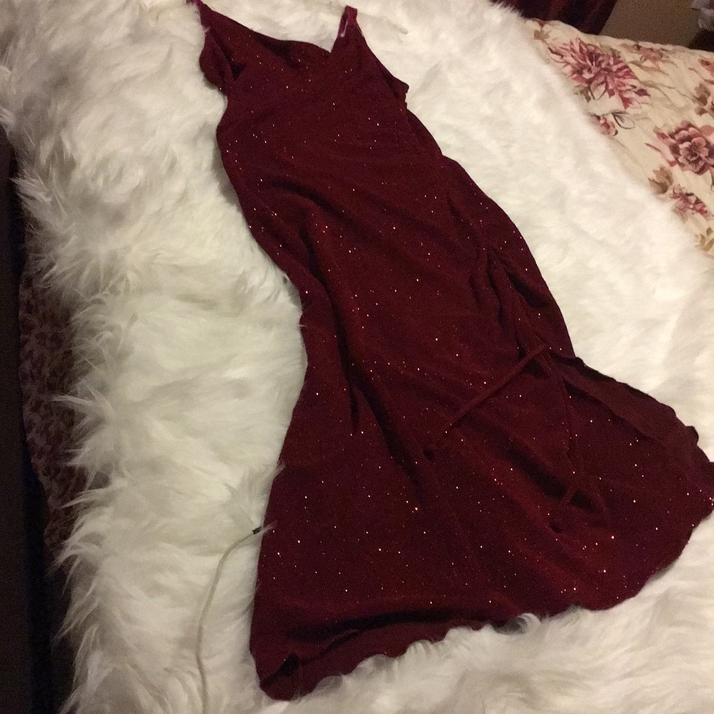 Burgundy long dress